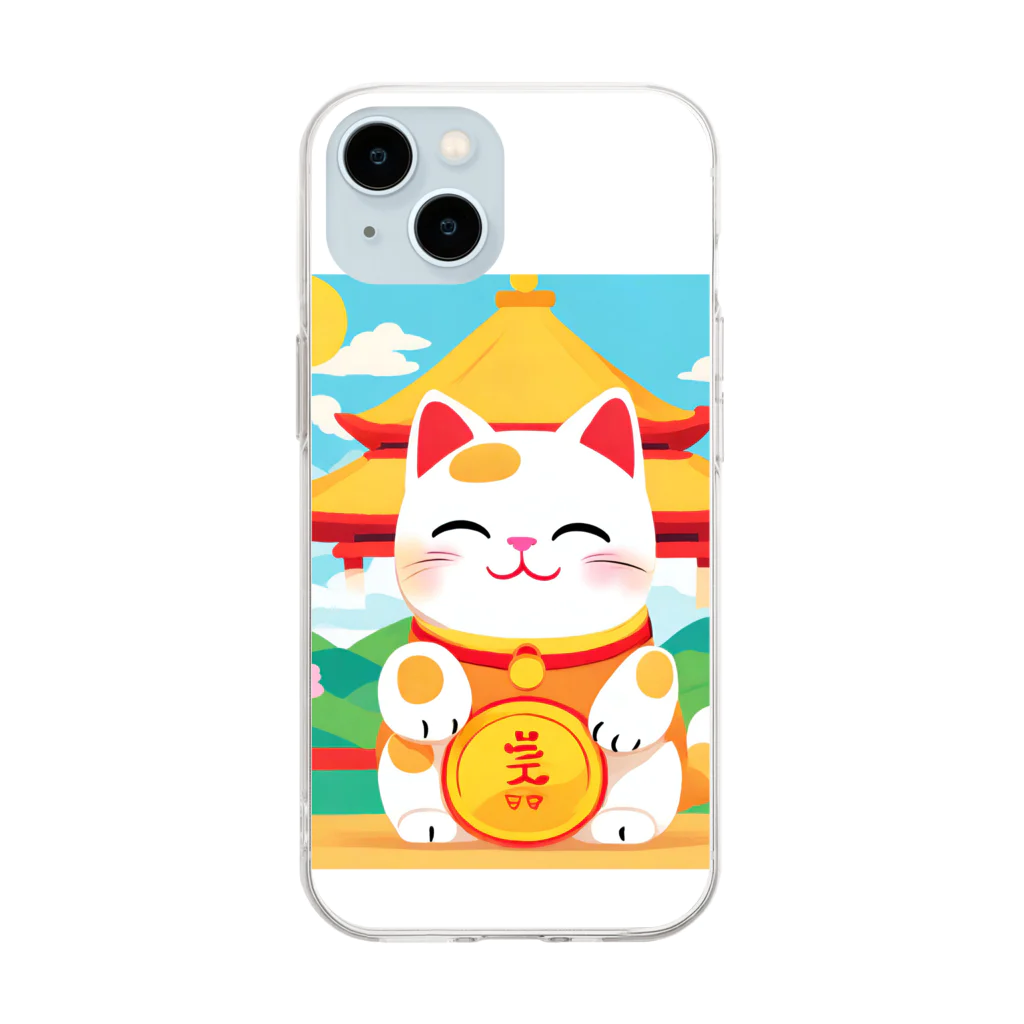 Toridoshisanの招く猫　あなたに幸せを　② Soft Clear Smartphone Case