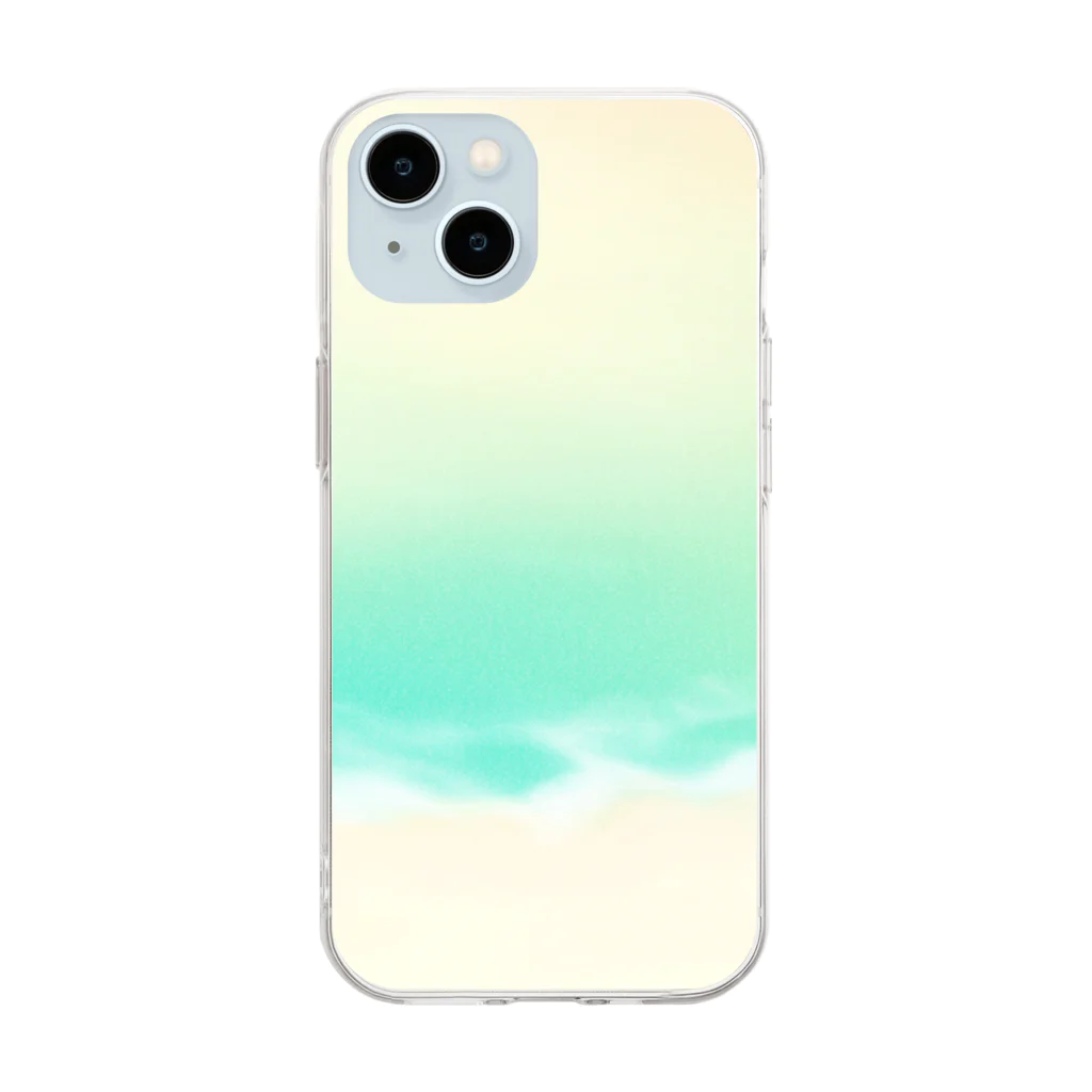 MISHIMAの涼やかな海 Soft Clear Smartphone Case