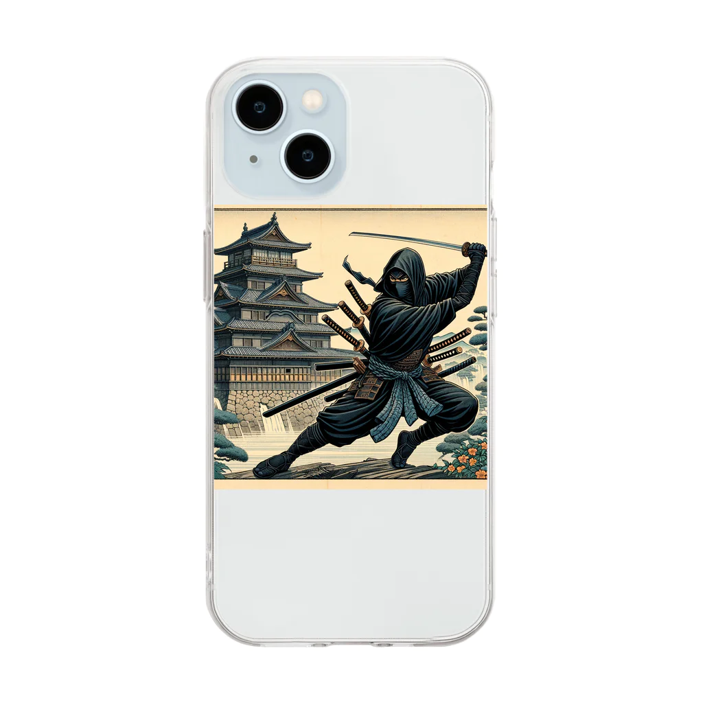 Cool Japanese CultureのShadow Dance: Ninja and the Old Castle -Shinobi-  Soft Clear Smartphone Case