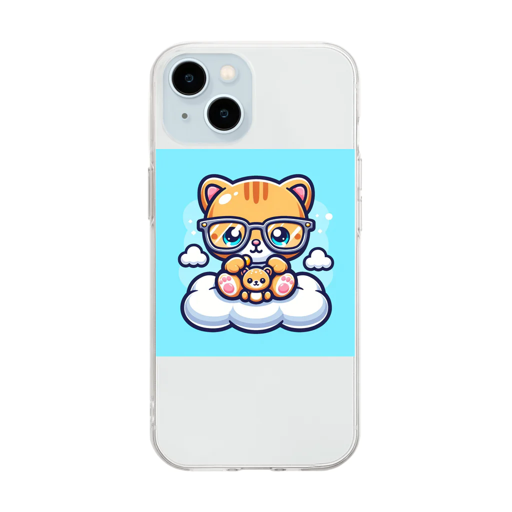 MICHELのキュートなキャット Soft Clear Smartphone Case