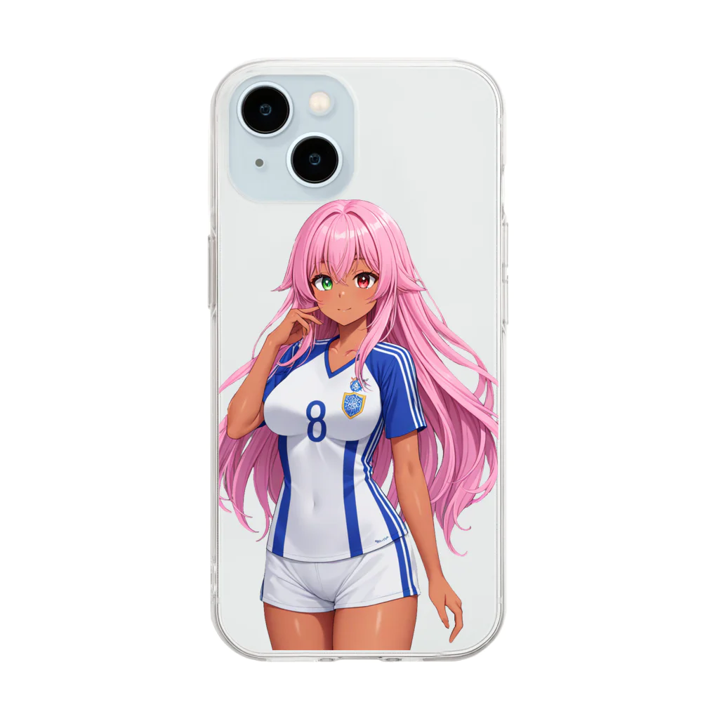 ヴィヴィオのサッカー Soft Clear Smartphone Case