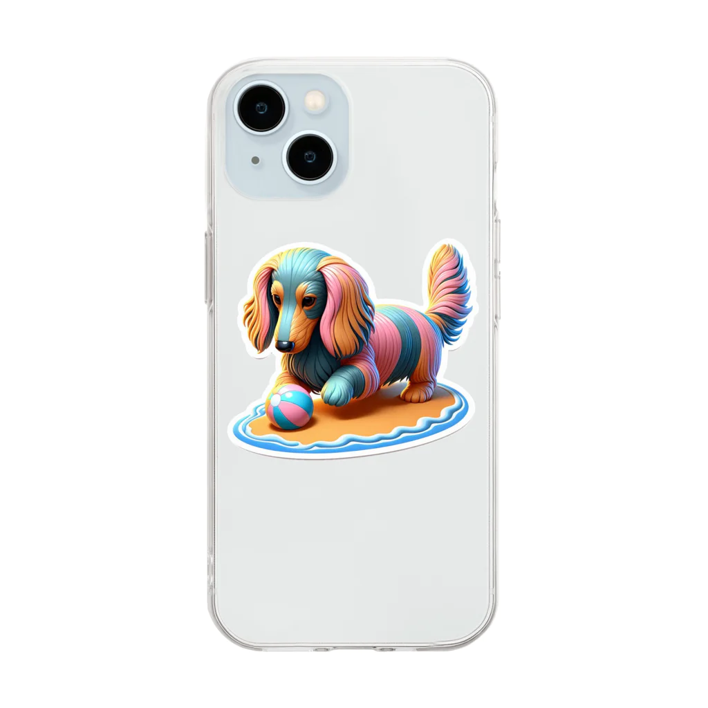 Lapu_Lapuのパステルダックス Soft Clear Smartphone Case