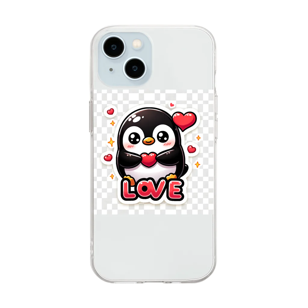 まんじゅ王国のペンギンのかわいらしさ全開！ Soft Clear Smartphone Case