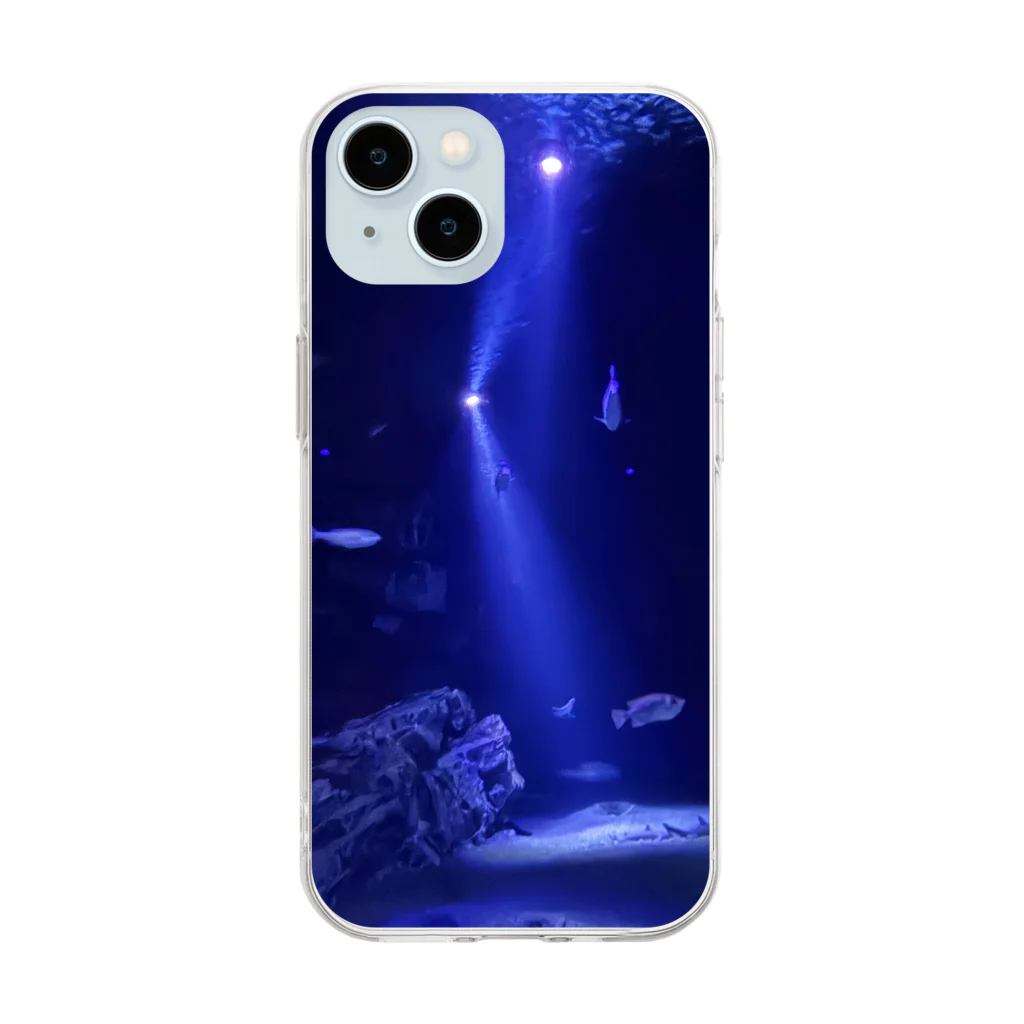 MiYAZoN0の夜の水族館 Soft Clear Smartphone Case