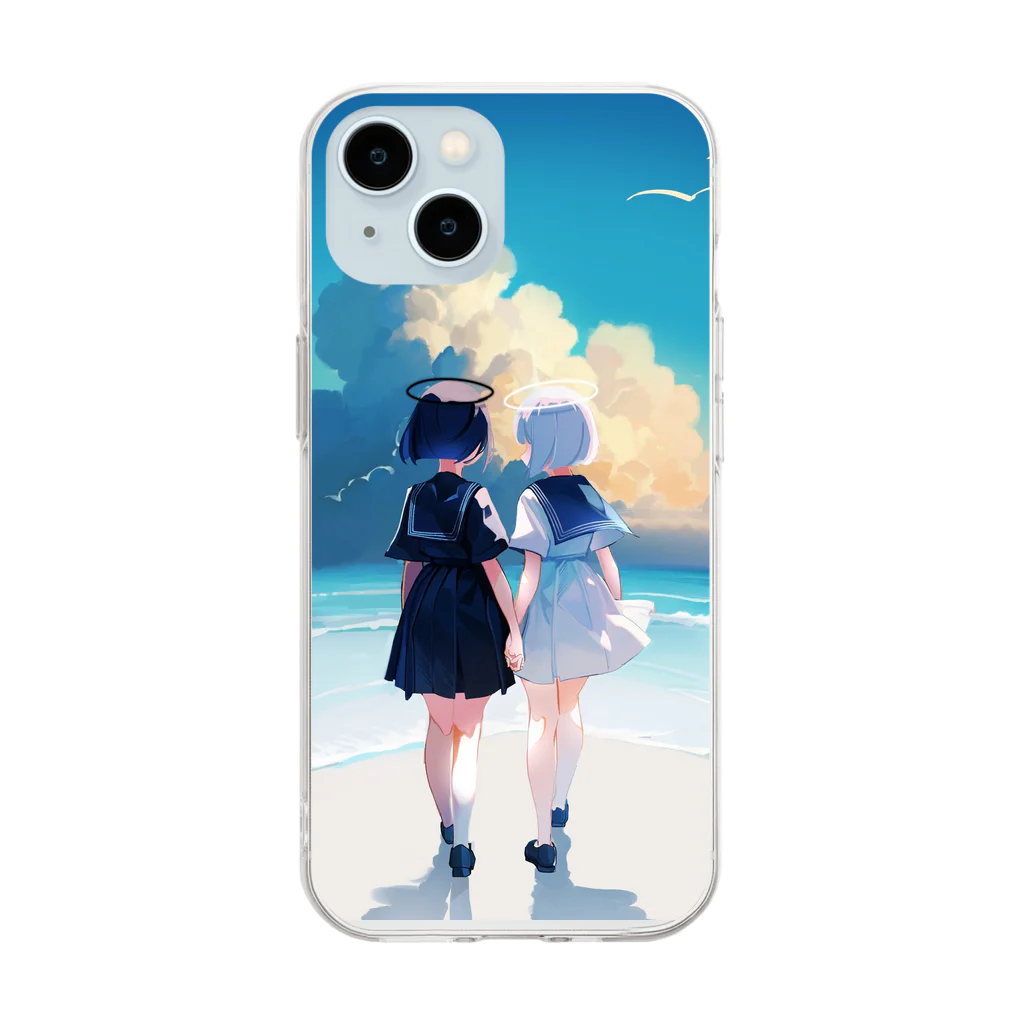 ayu_1102の天使と悪魔のスマホケース Soft Clear Smartphone Case