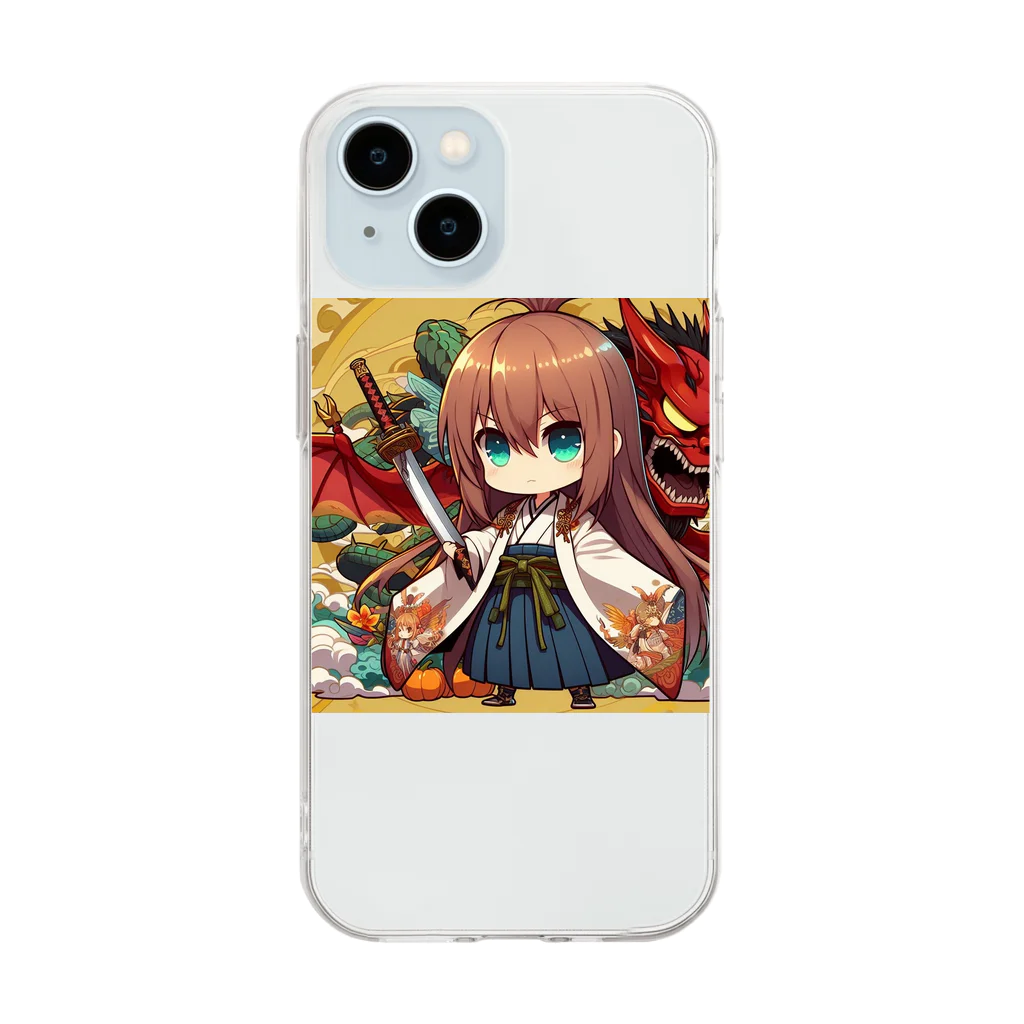 klkの武士 Soft Clear Smartphone Case