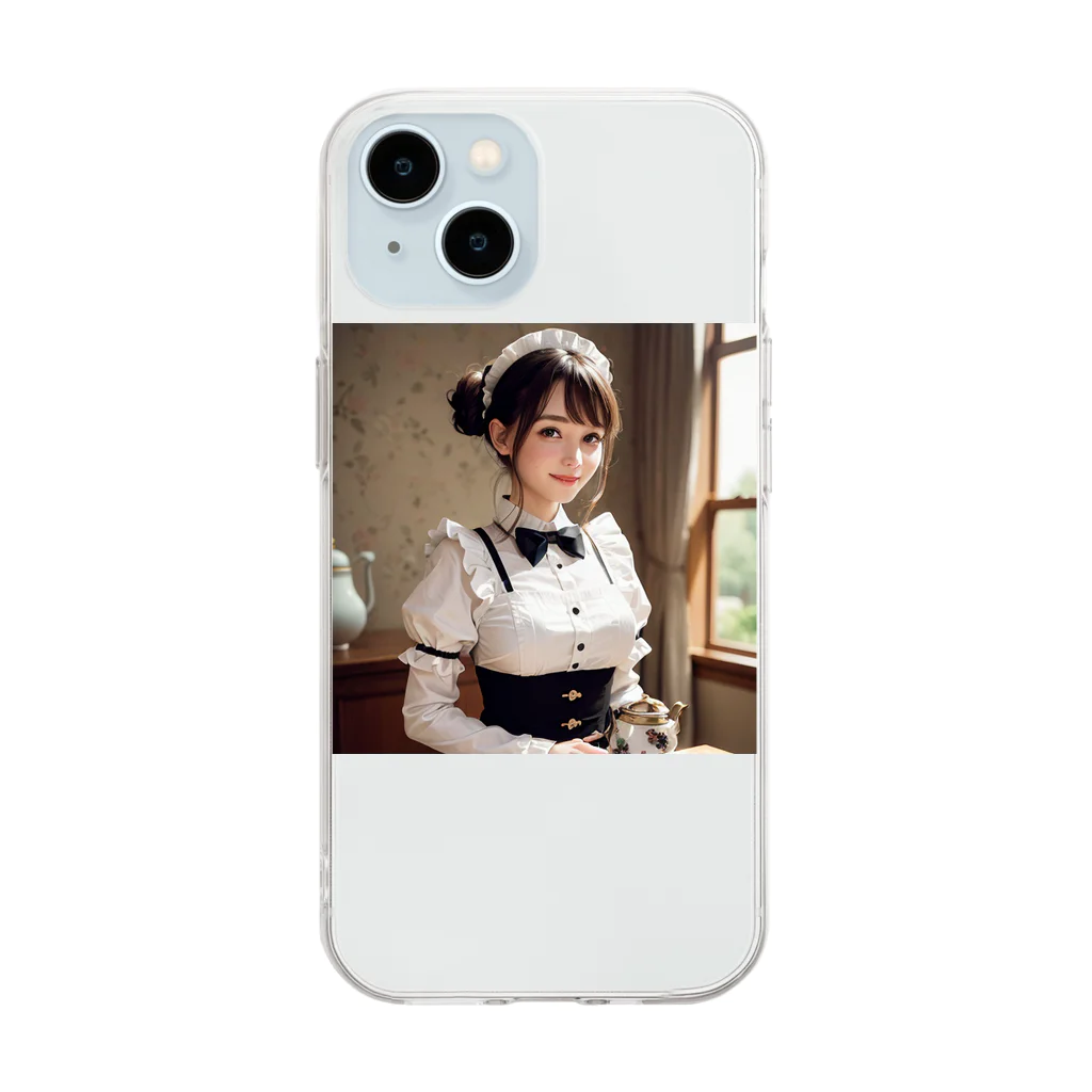 オリジナルグッズショップ KIJITORAのメイドさん Soft Clear Smartphone Case