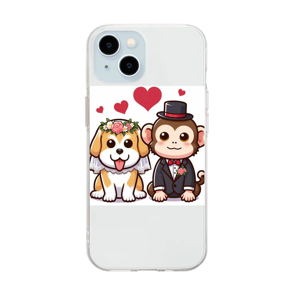 HERAX(へラックス）2号店の犬猿の仲～愛の力で仲良し～ Soft Clear Smartphone Case