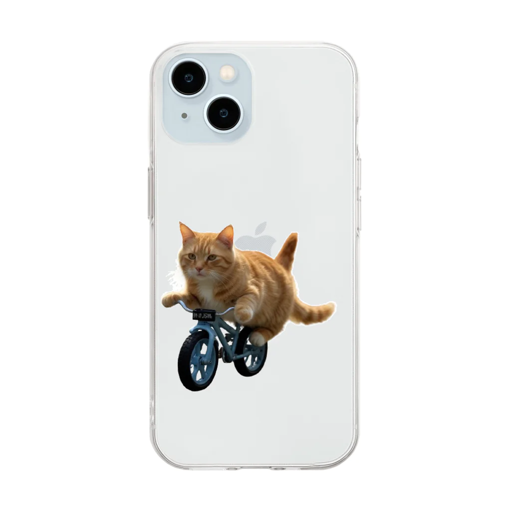 sora-555のトラ猫 Soft Clear Smartphone Case