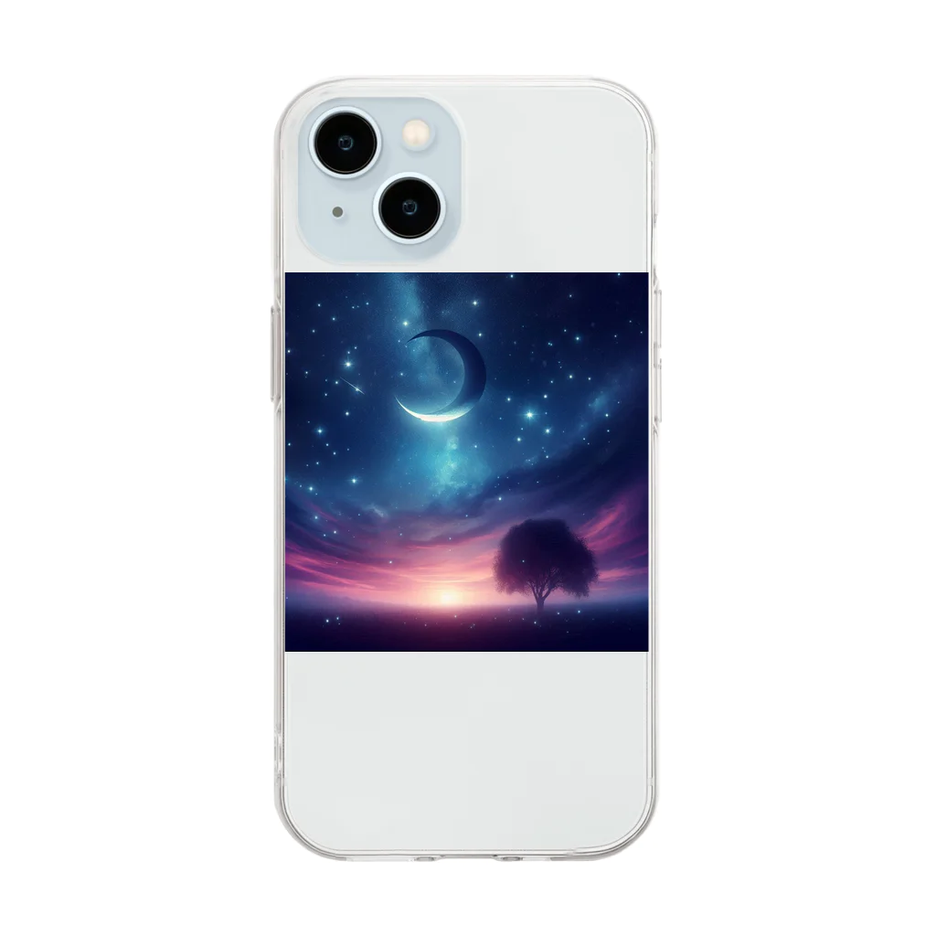 cocoraion1524の星空 Soft Clear Smartphone Case