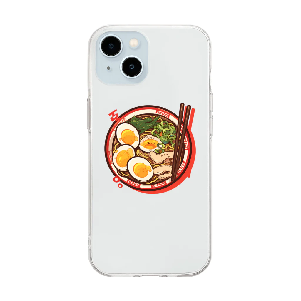 みっきりのお店のラーメン好きの証 Soft Clear Smartphone Case