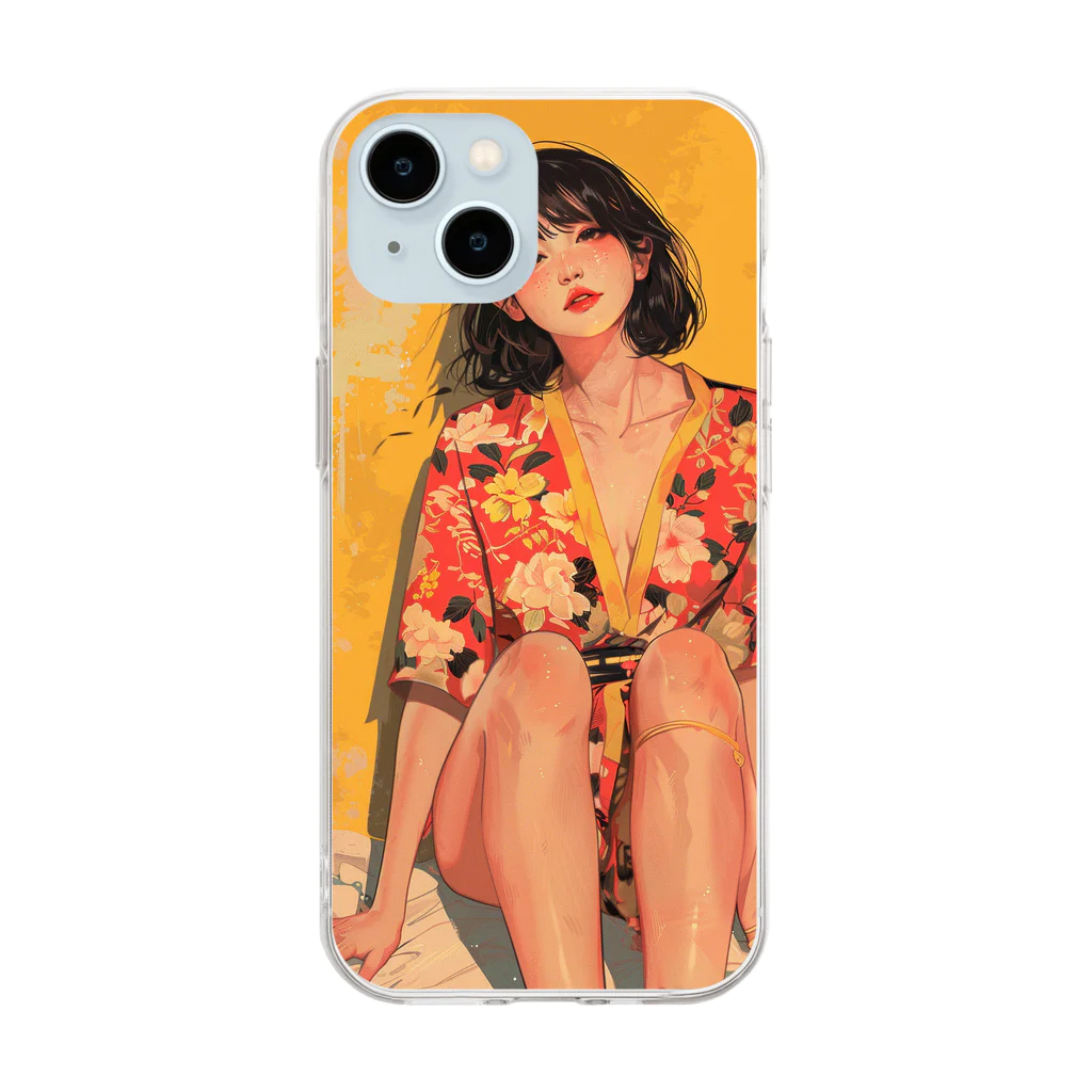 - Art Works- Ukiyoe Styleの浮世絵シリーズ Soft Clear Smartphone Case