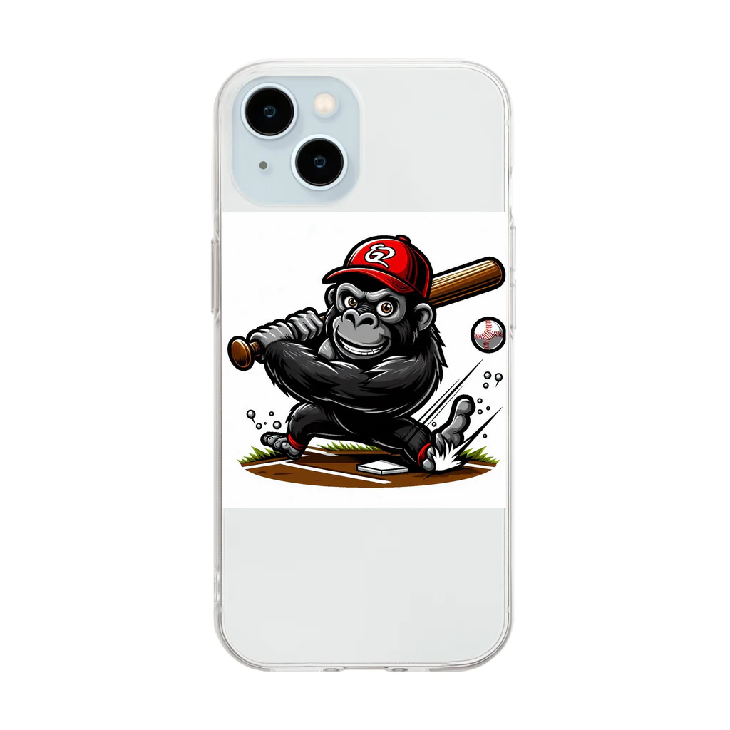 namidamakiの野球ごり Soft Clear Smartphone Case