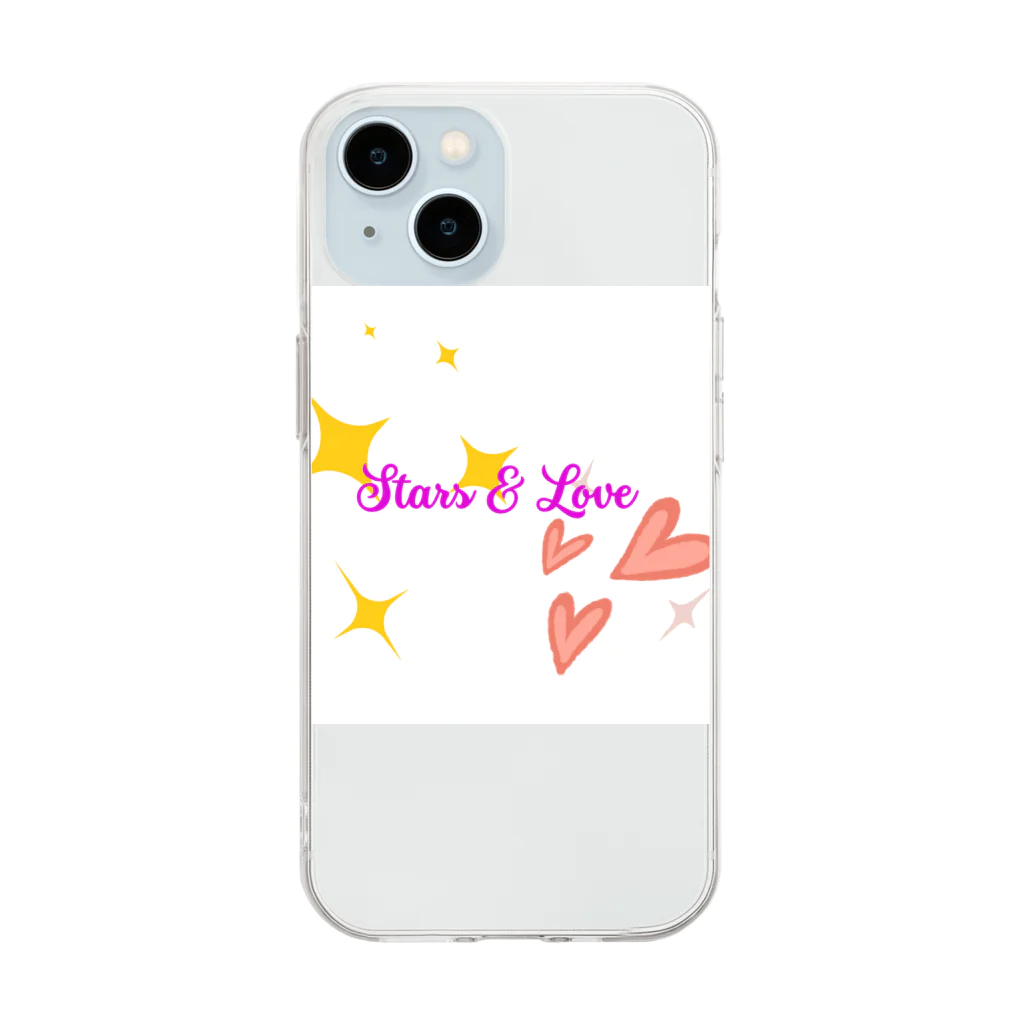 あすたんしょっぷのかわいいロゴ Soft Clear Smartphone Case