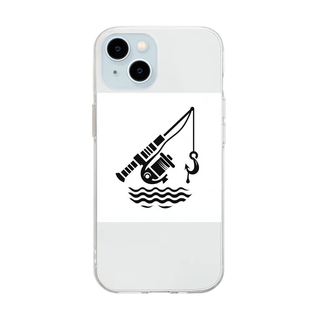 fish-man13の釣り竿 Soft Clear Smartphone Case