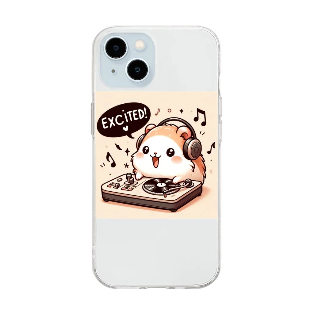 まんじゅ王国のハムスターがDJブースでスピン！ Soft Clear Smartphone Case