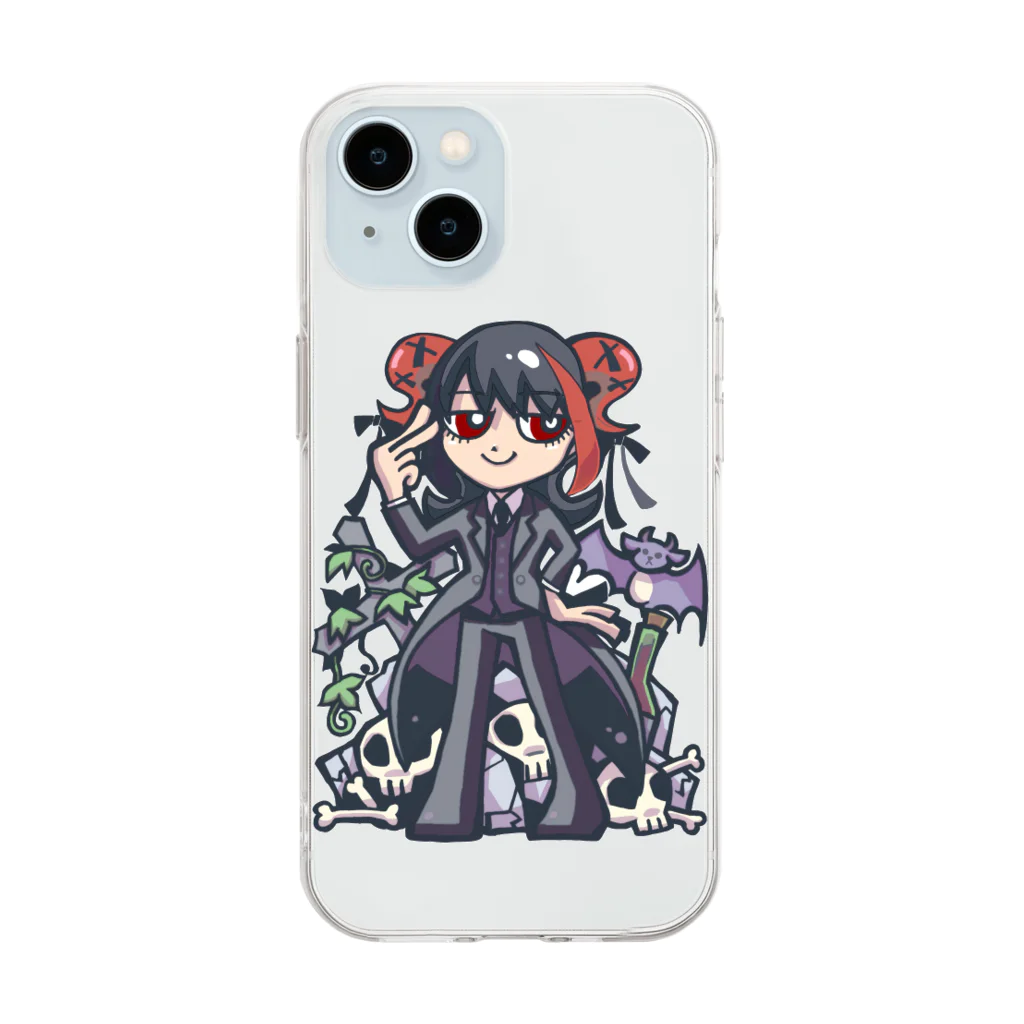 🦇朱雀（すざく）🦇の幻のイラスト Soft Clear Smartphone Case