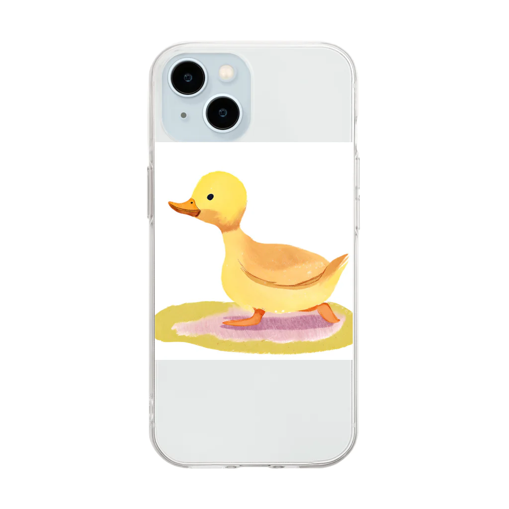 teatimeのあひるくん Soft Clear Smartphone Case