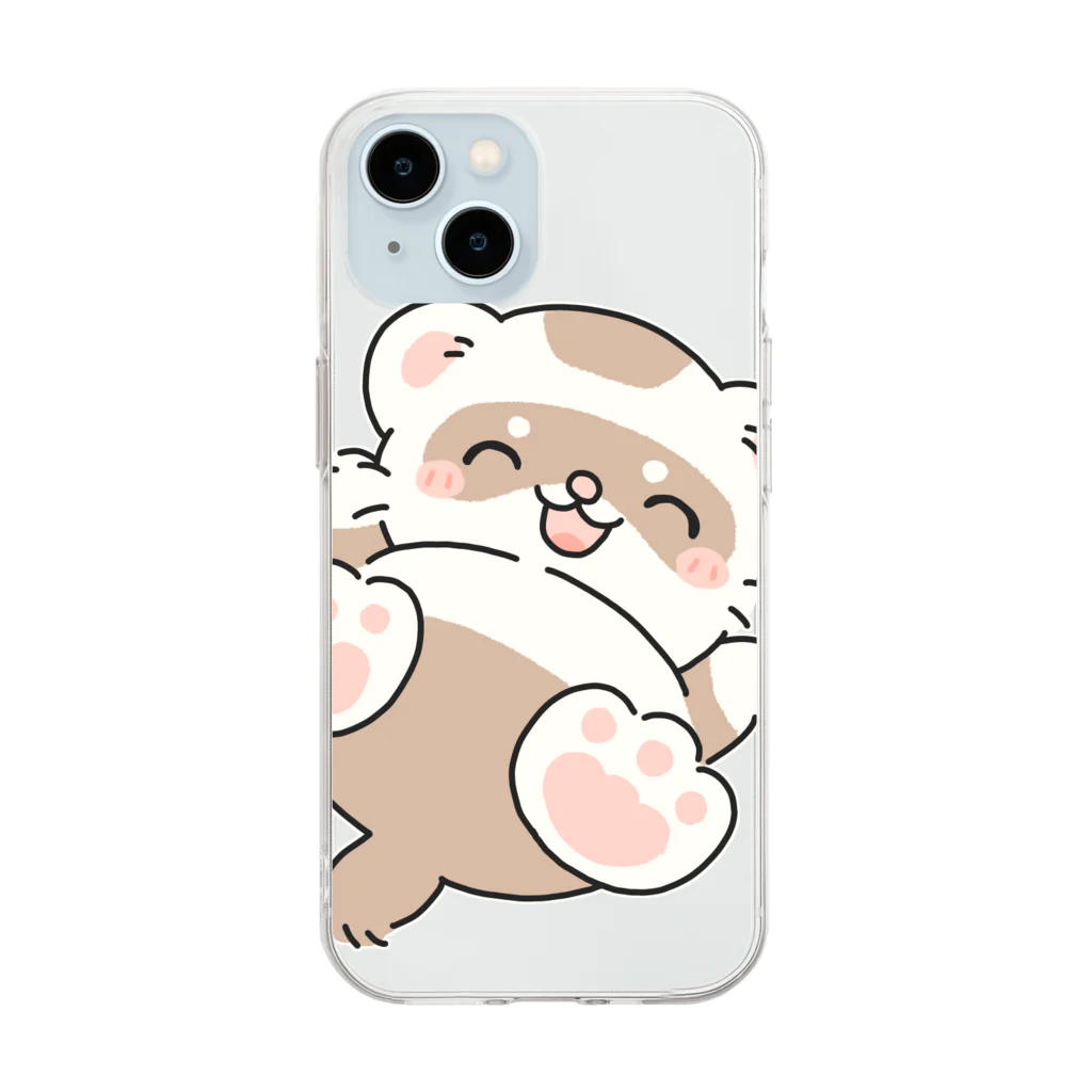 ふぇれねっと＠SUZURIのふぇれっとがころん Soft Clear Smartphone Case