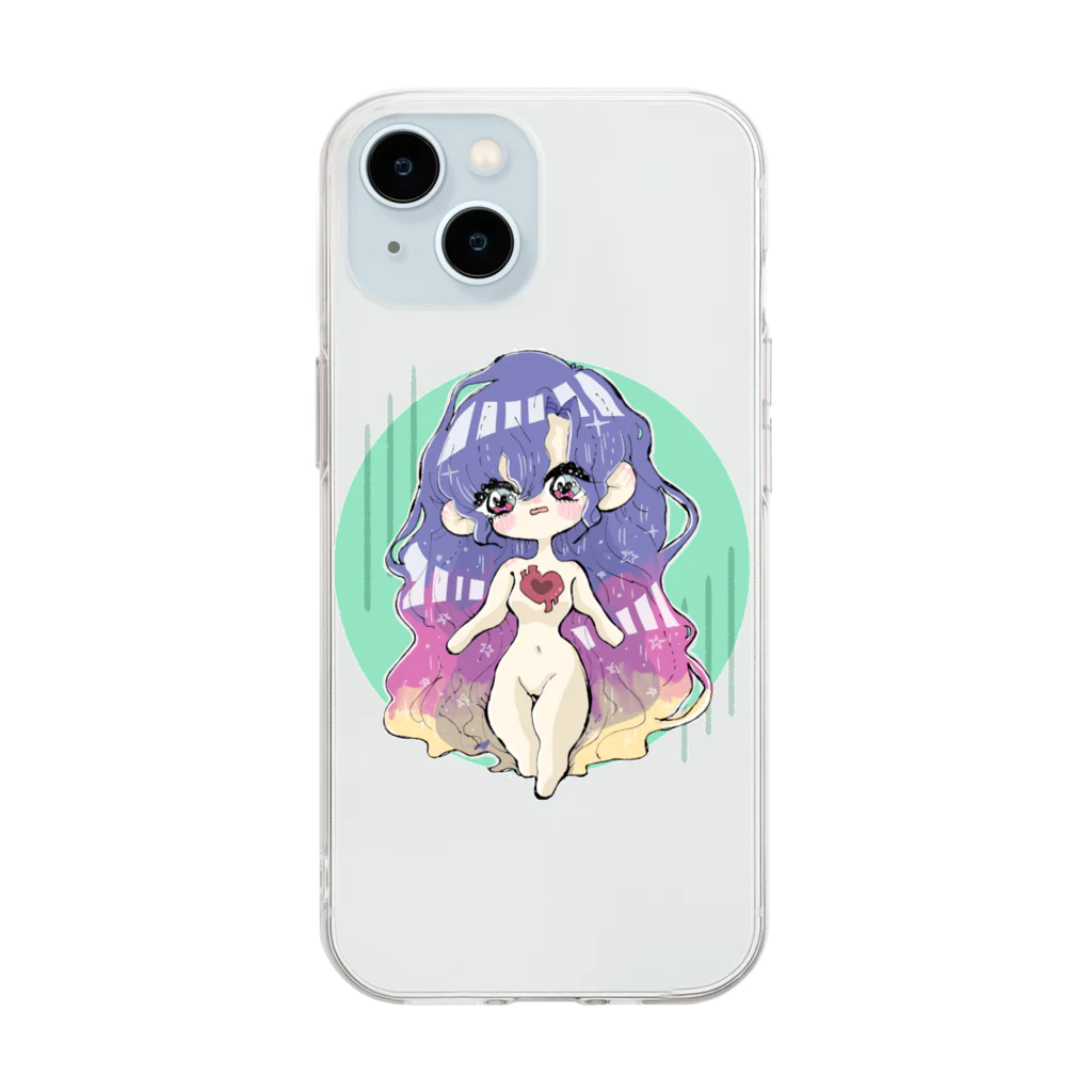 🐻 kumahana 🌷のheart Soft Clear Smartphone Case