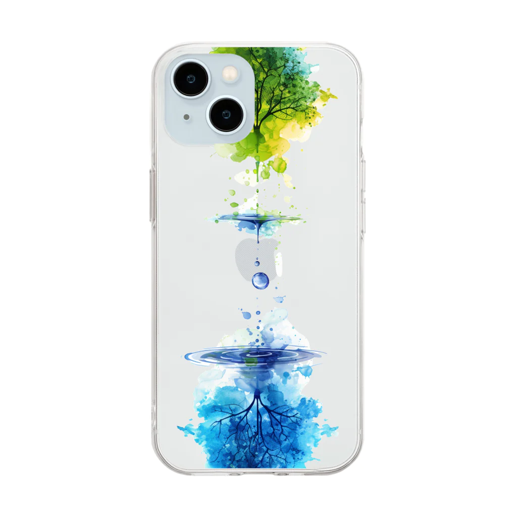 Chi3の生命の水 クリーンウォーターの未来 Soft Clear Smartphone Case