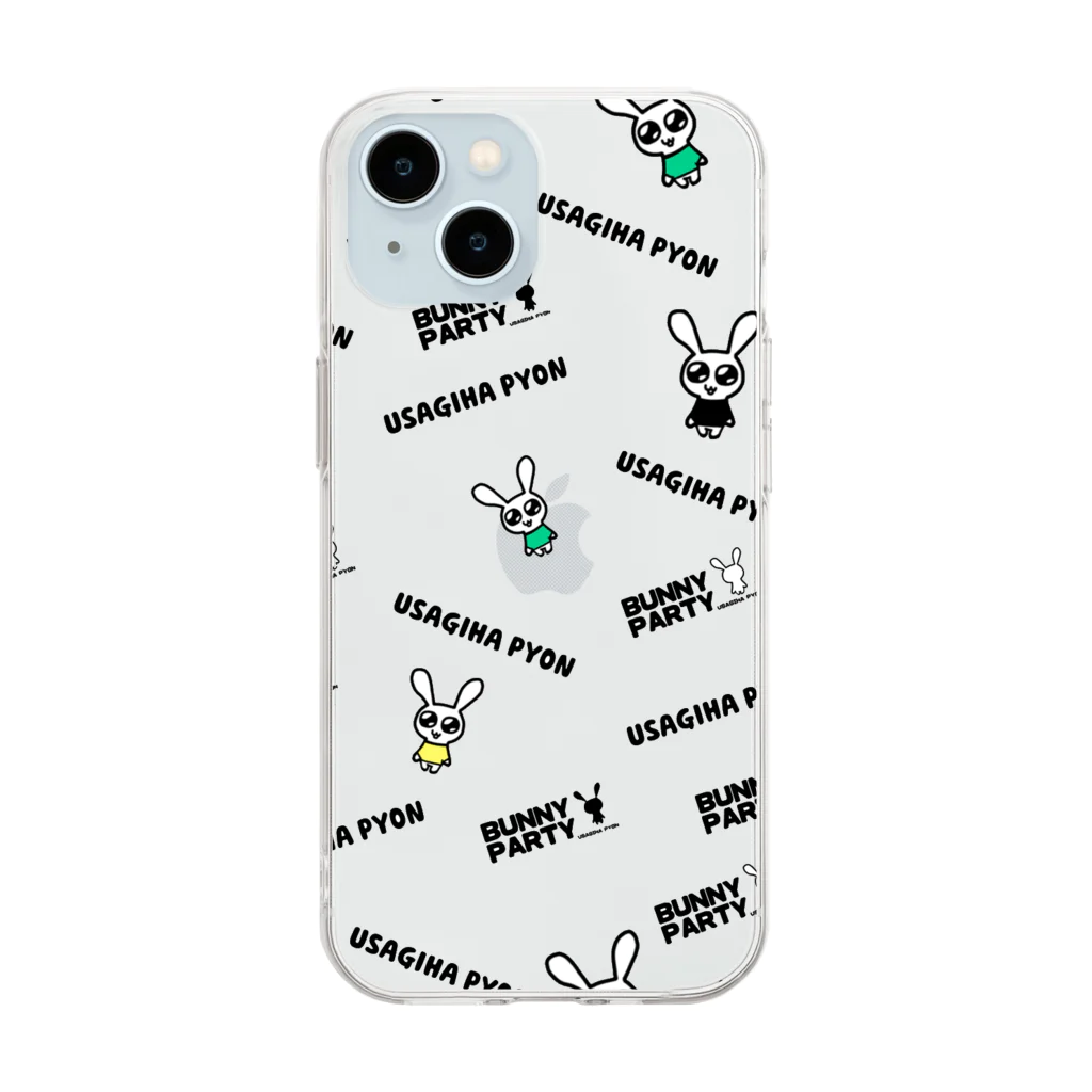 BUNNY PARTYのうさぎはぴょん Soft Clear Smartphone Case