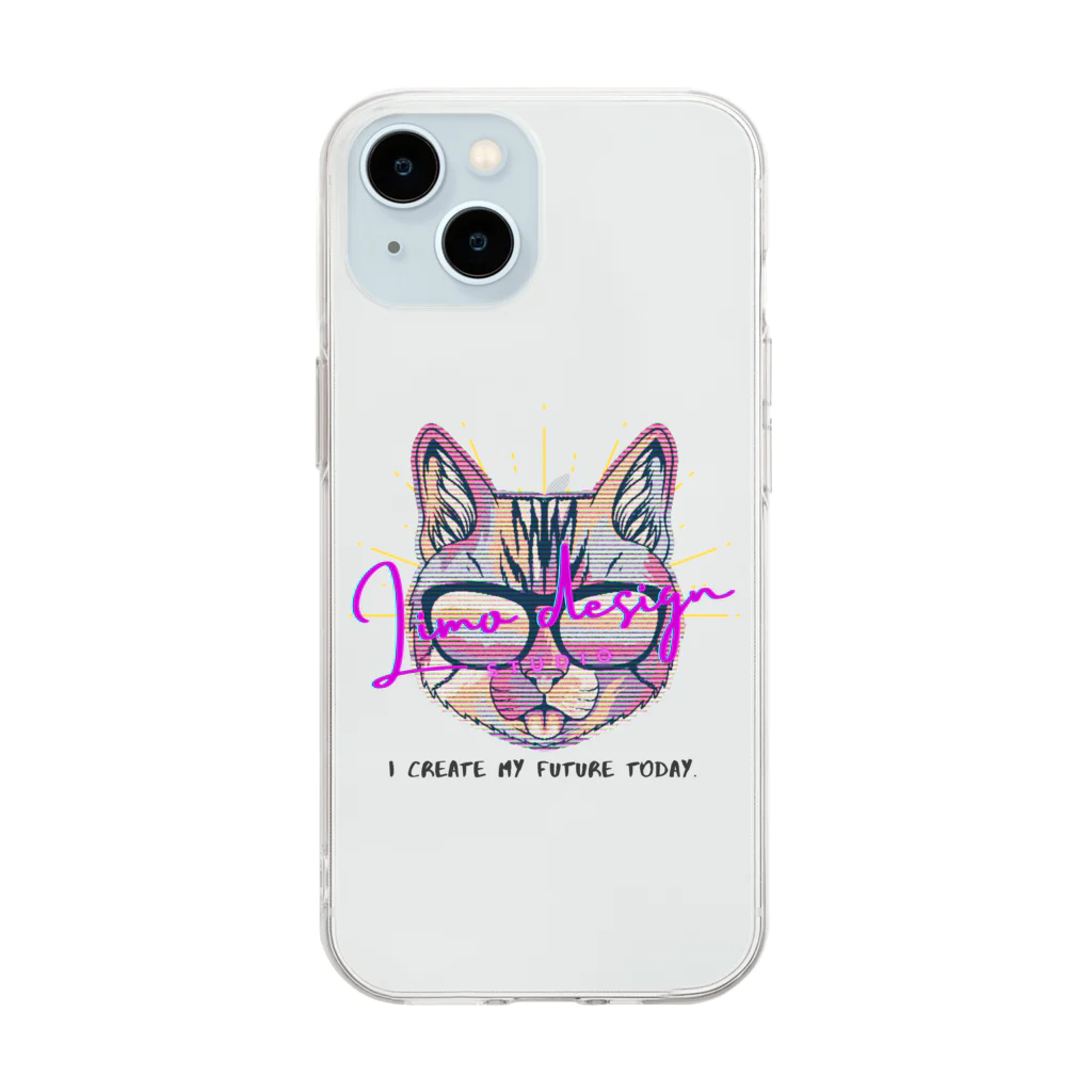 リモデザインスタジオの現実創造ネコ｜Limo design studio Soft Clear Smartphone Case