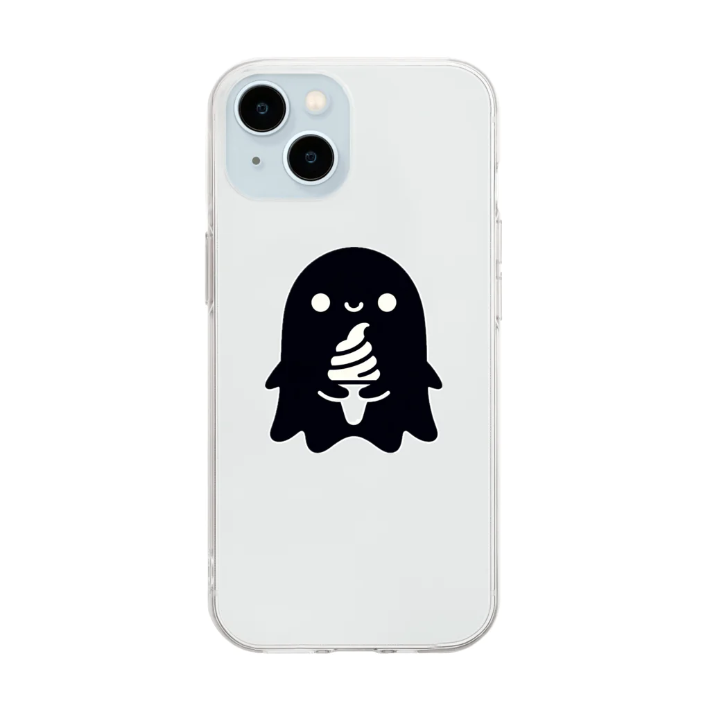 Chibi World（ちびワールド）のお化けのキューちゃん Soft Clear Smartphone Case