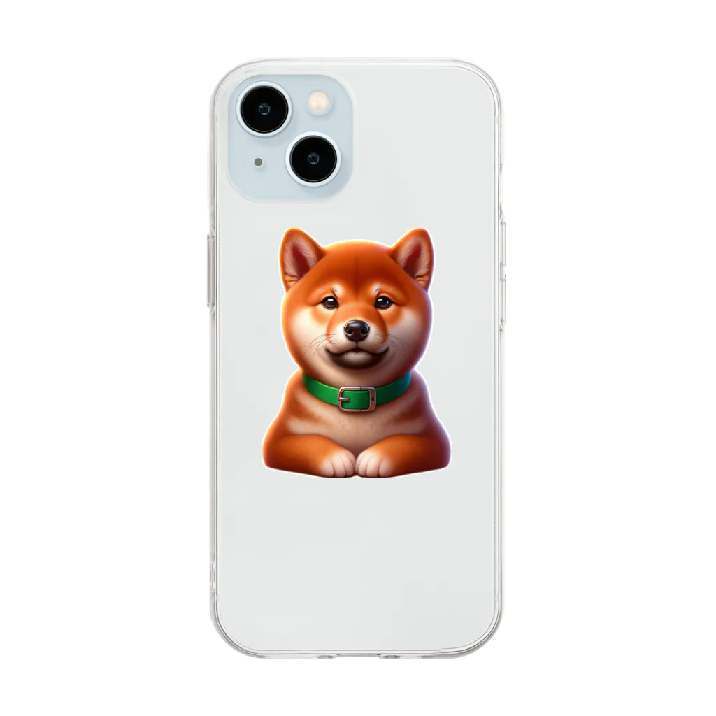 柴楽のフレンドリーな柴犬 Soft Clear Smartphone Case