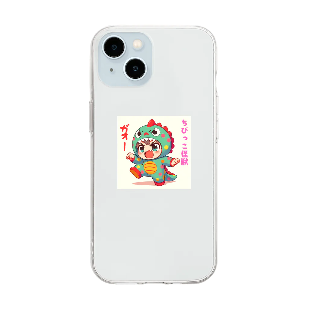 snow-birdのちびっこ怪獣 Soft Clear Smartphone Case