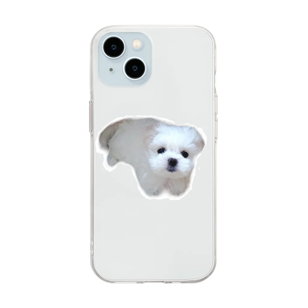 のののののミルクが家族になった日🐶 Soft Clear Smartphone Case