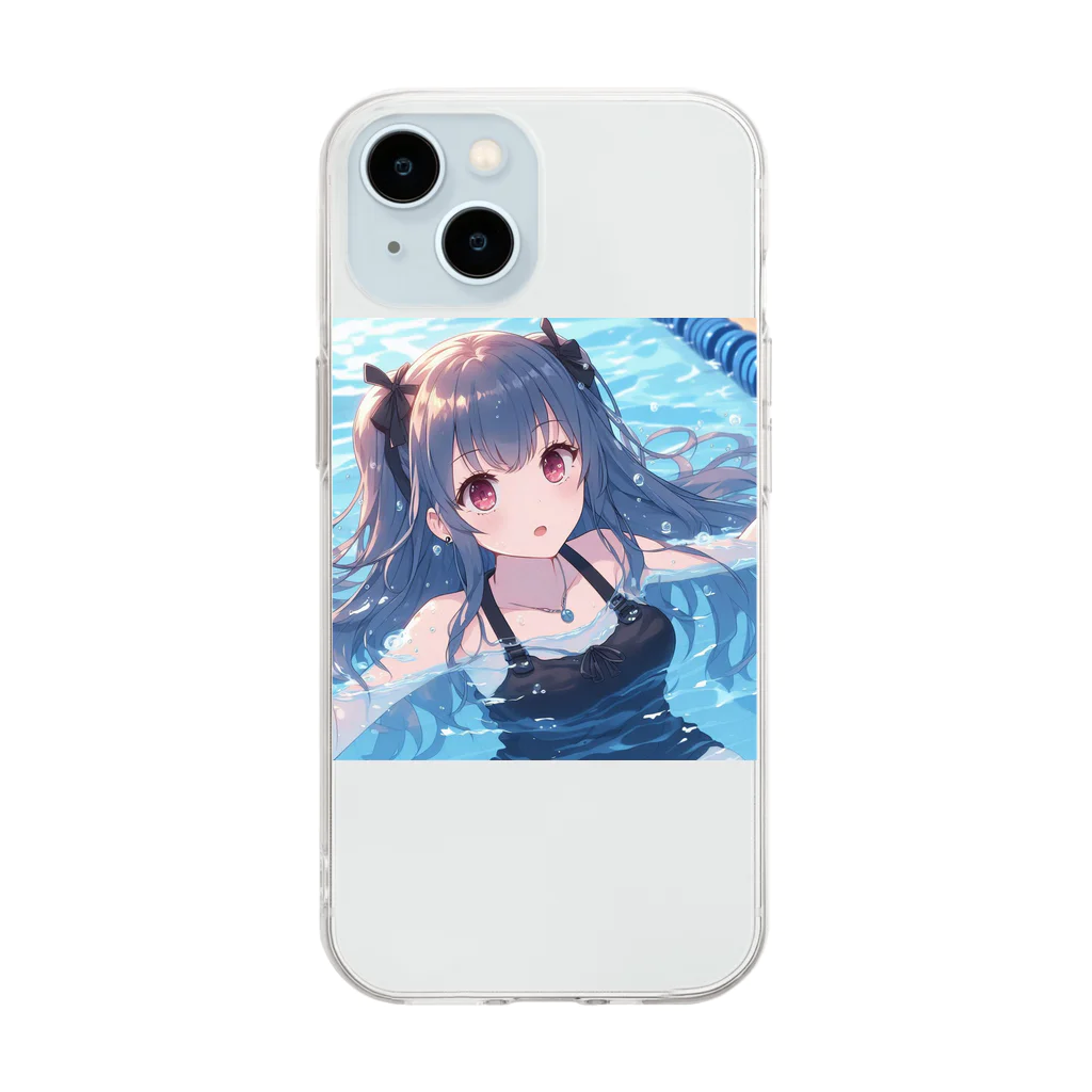 SWQAのプールを楽しむjk Soft Clear Smartphone Case