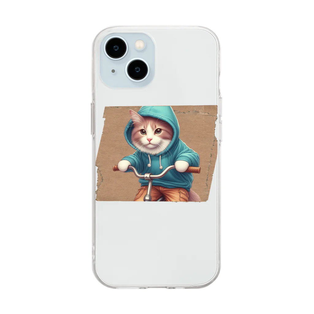 終わらない夢🌈のにゃんこ🐱 Soft Clear Smartphone Case