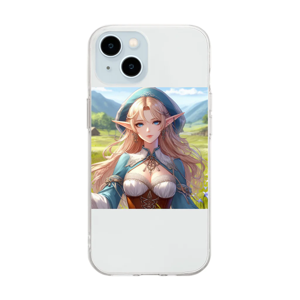 aaammmamのエルフ　魔法使い Soft Clear Smartphone Case