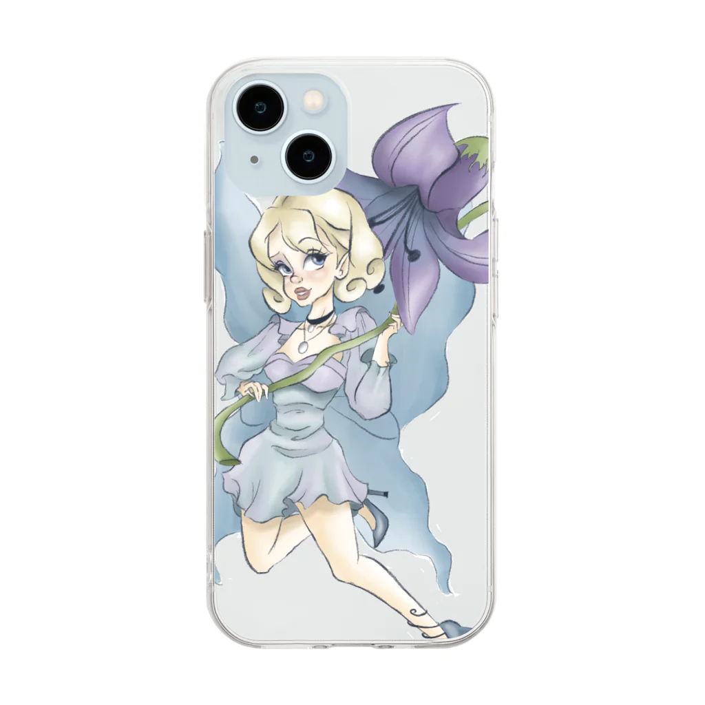 Earl Grey tea timeのCharlotte（シャーロット） Soft Clear Smartphone Case