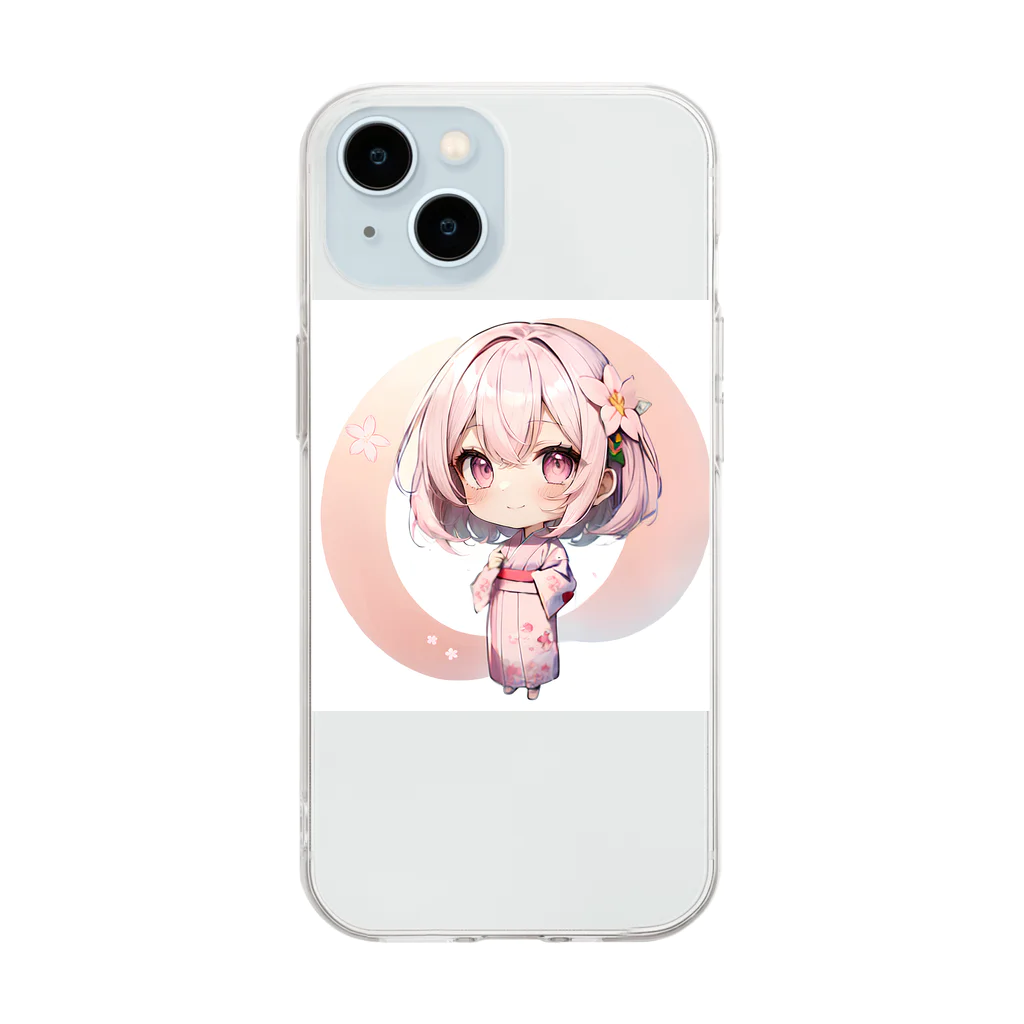 AIアイドル♡えとむす♡ひなこの宝箱のひなこ♡ゆかたチャレンジ Soft Clear Smartphone Case