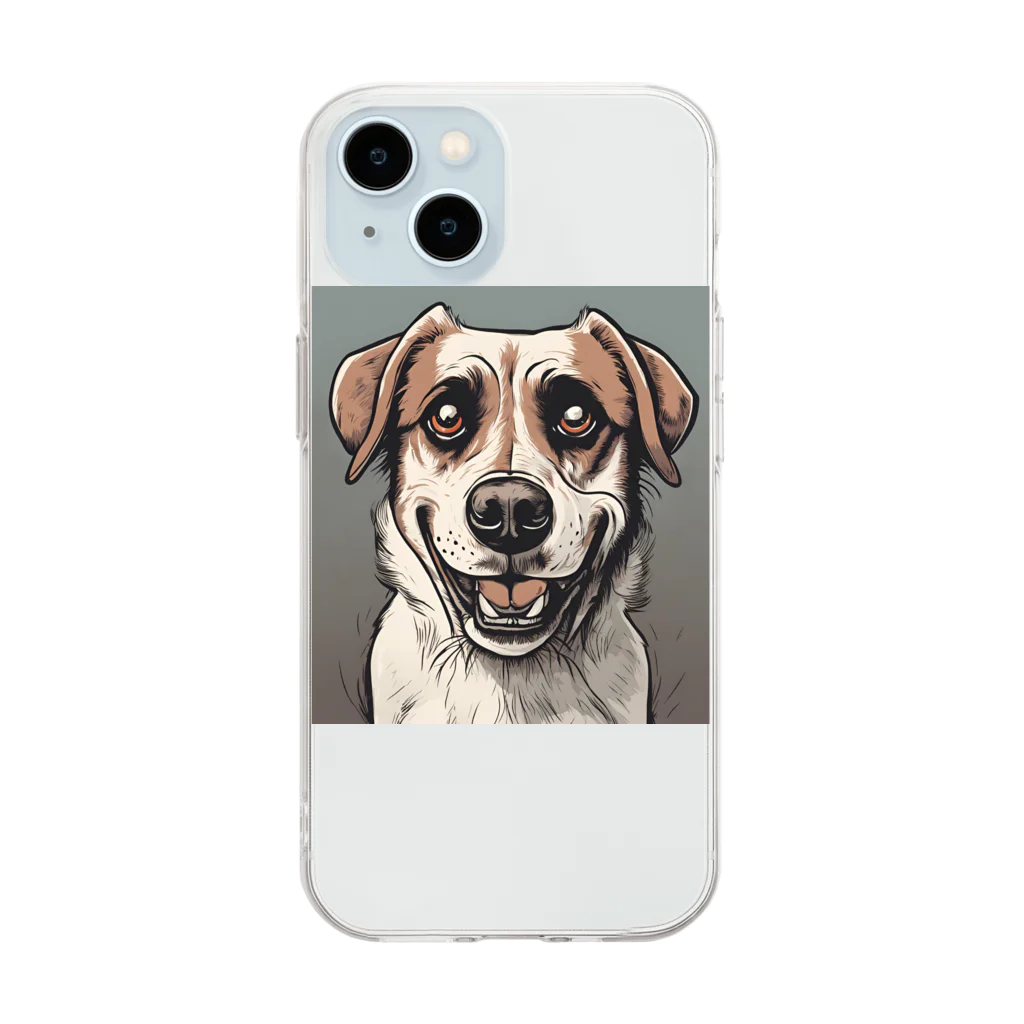 よもぎだいふくの頼れる犬グッズ Soft Clear Smartphone Case