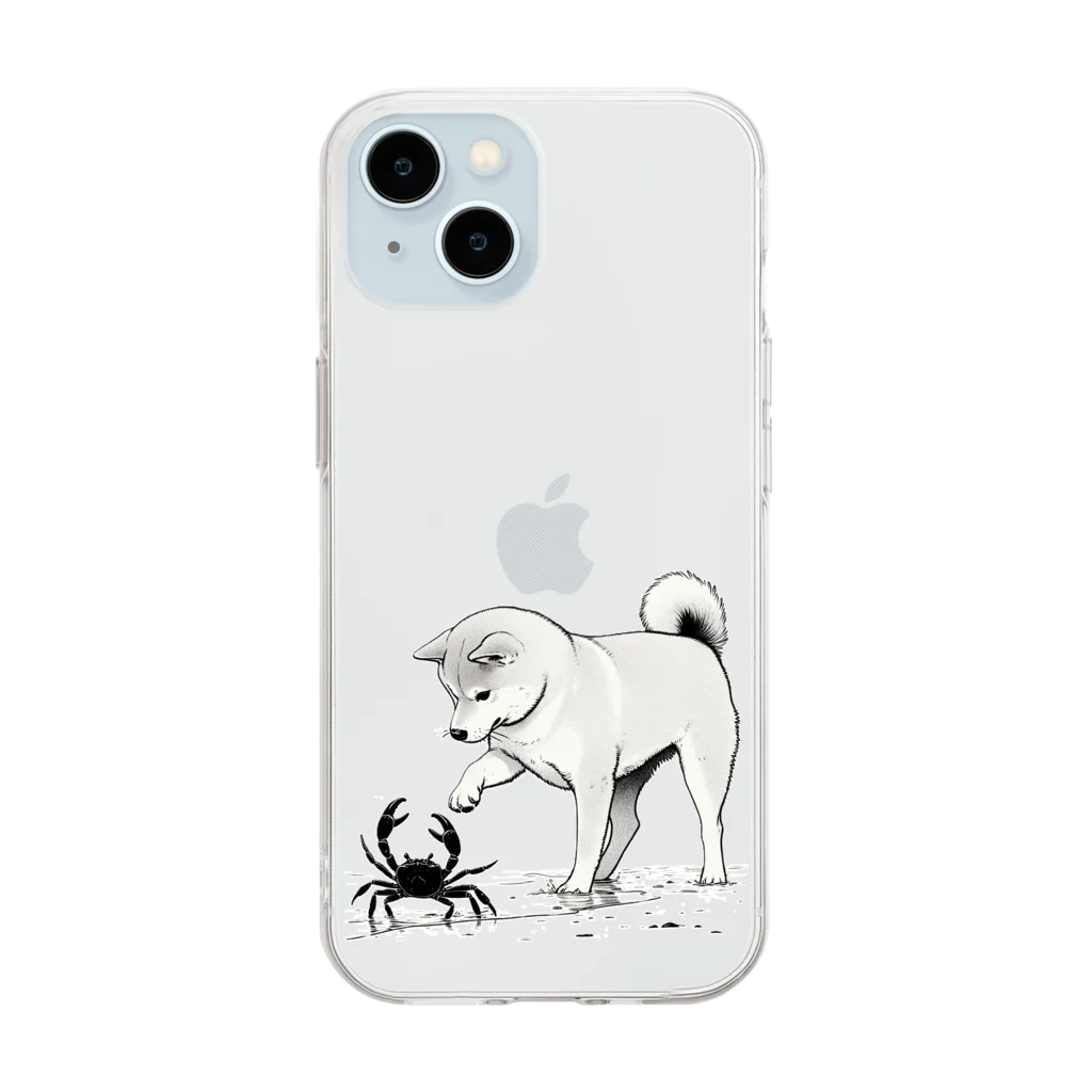 MatrixSphereのPaws vs Claws インクラインアート Soft Clear Smartphone Case