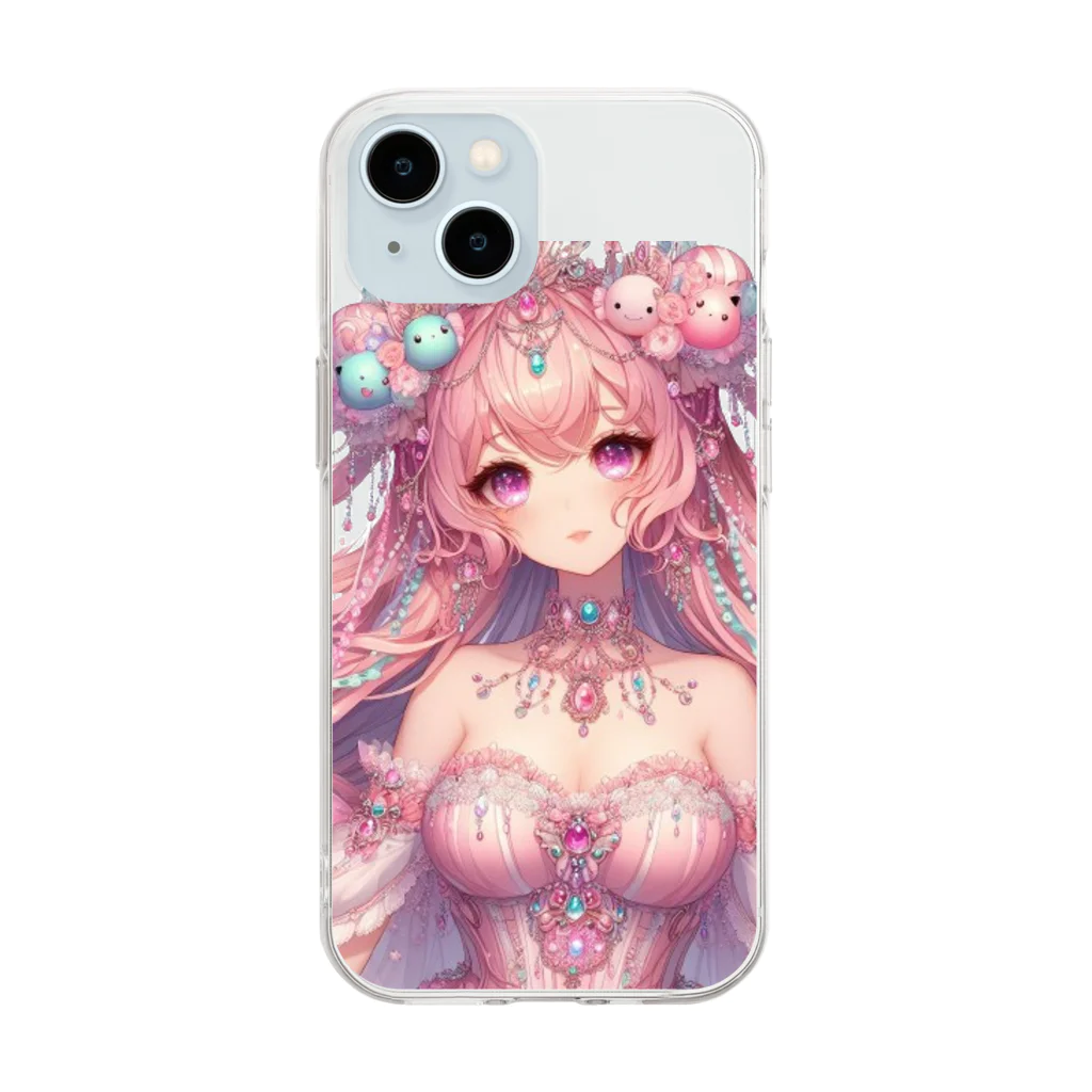 surasuramusumeのスライム娘「ジェム」 Soft Clear Smartphone Case