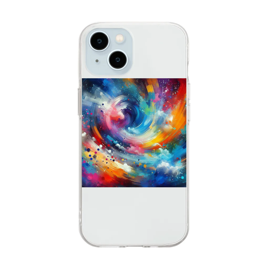 8kn356231のアート Soft Clear Smartphone Case