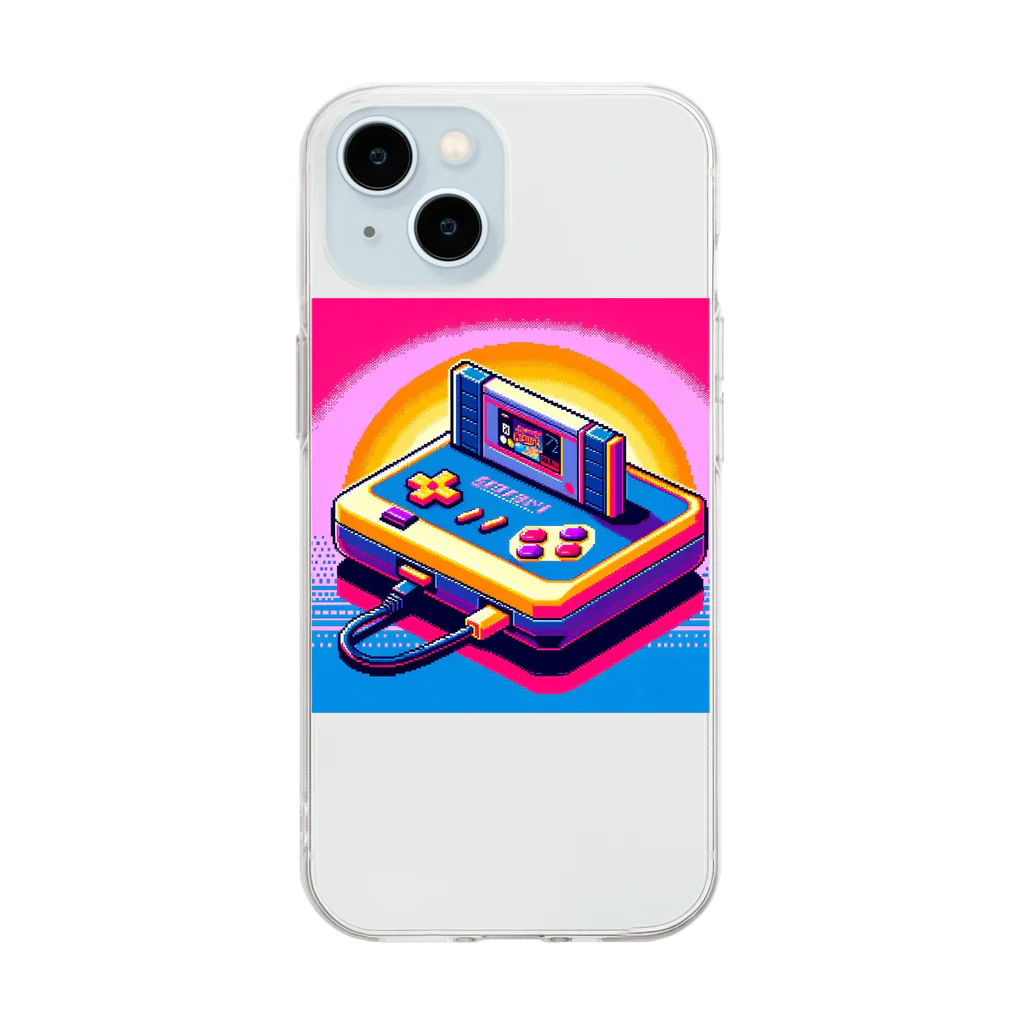 ドット職人のピクセルアート　レトロゲーム Soft Clear Smartphone Case