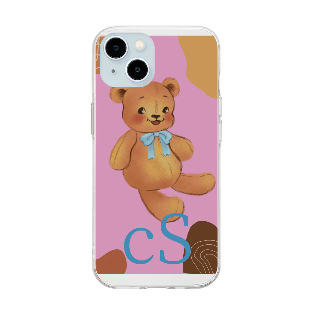 cSクラブのクマぷぅー Soft Clear Smartphone Case