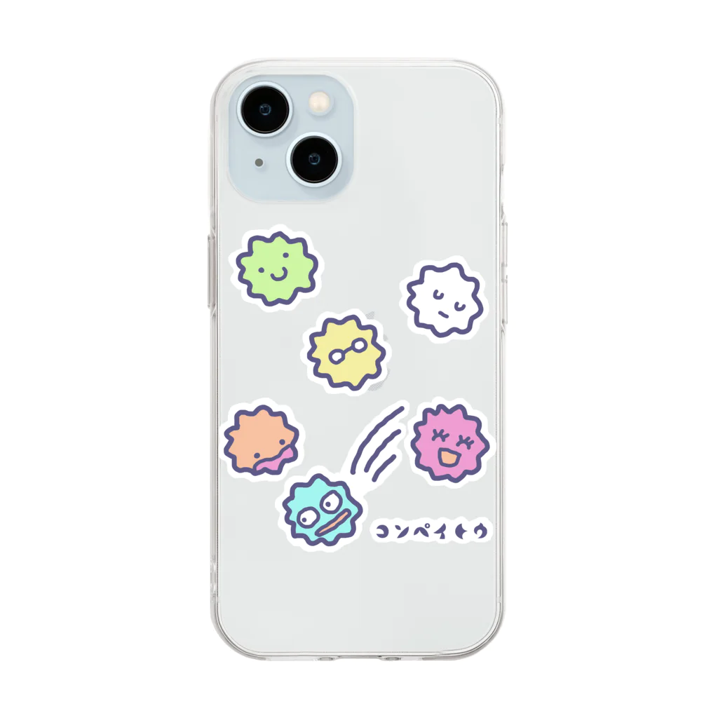 mayumayu-の🌟コンペイトウの流れ星💫 Soft Clear Smartphone Case