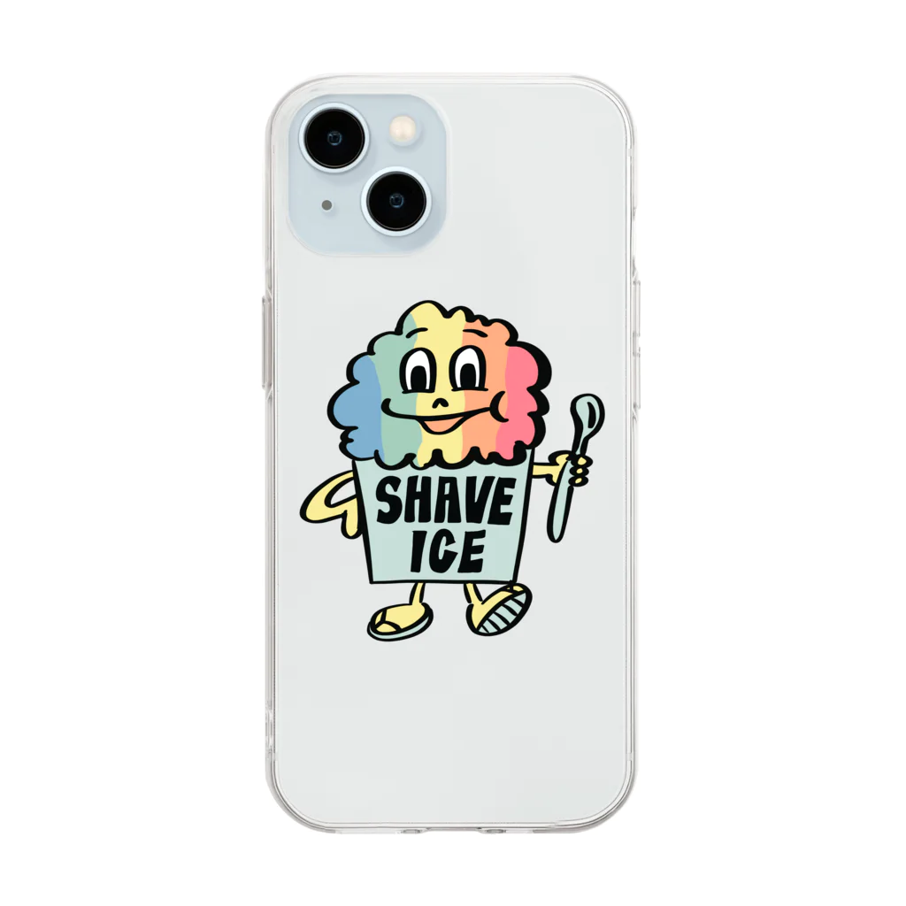 🌈 RAINBOW BEACH STORE 🌴のSHAVE ICE MEN Soft Clear Smartphone Case
