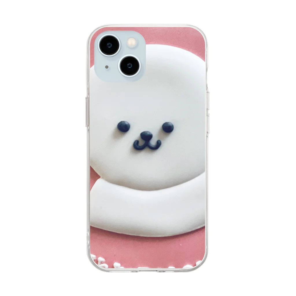 マシュマロマンのマシュマロマン公式　ビションフリーゼ  Soft Clear Smartphone Case