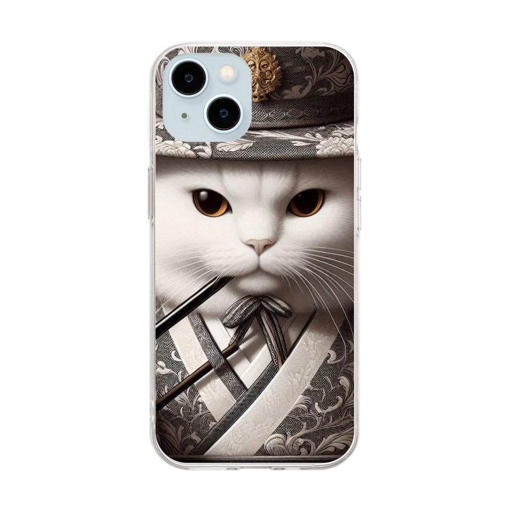 ArtVoyageの猫殿の風雅 Soft Clear Smartphone Case