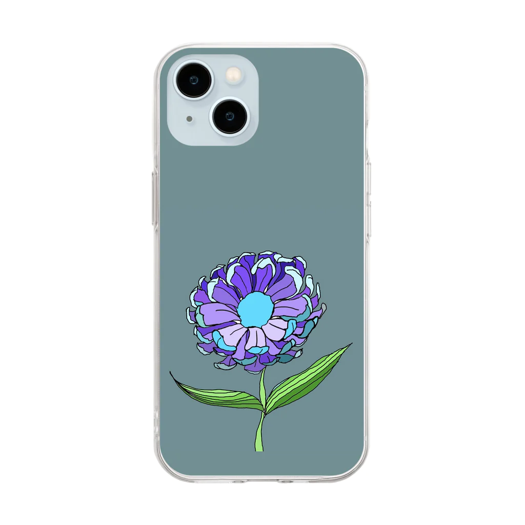 039chanのオンナノコの花 Soft Clear Smartphone Case