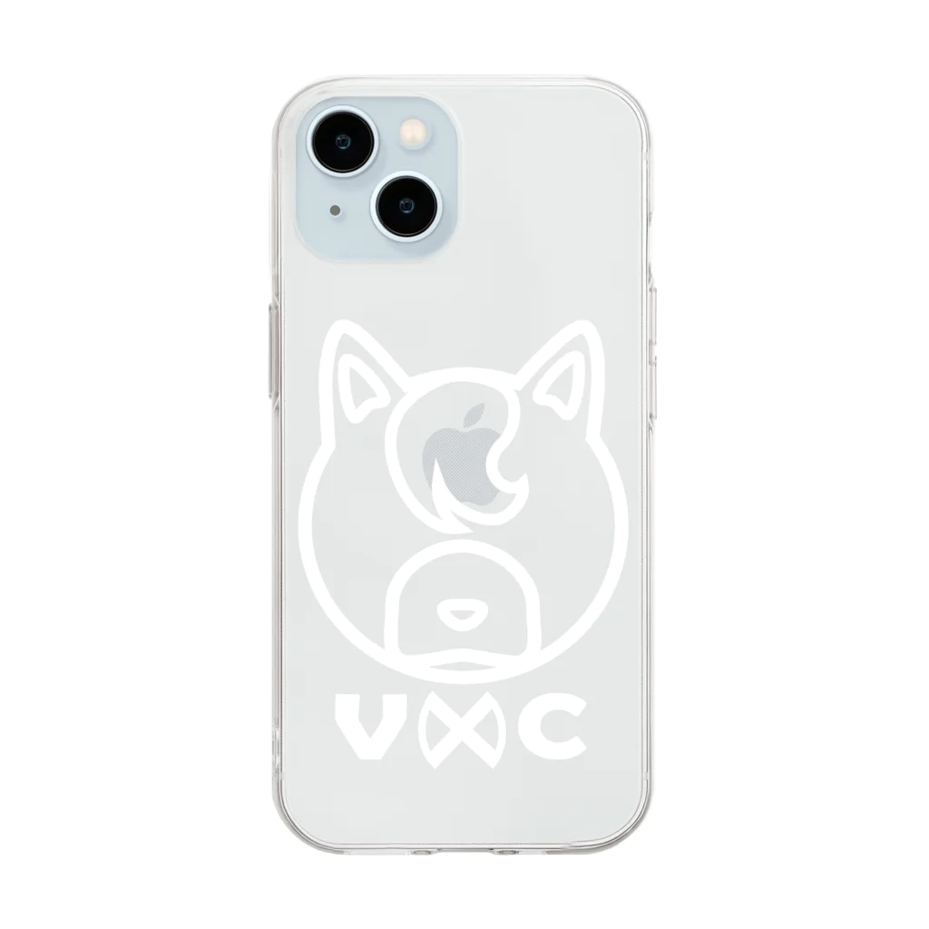 VIRTUAL CROSSのShiba Logo white  ソフトクリアスマホケース