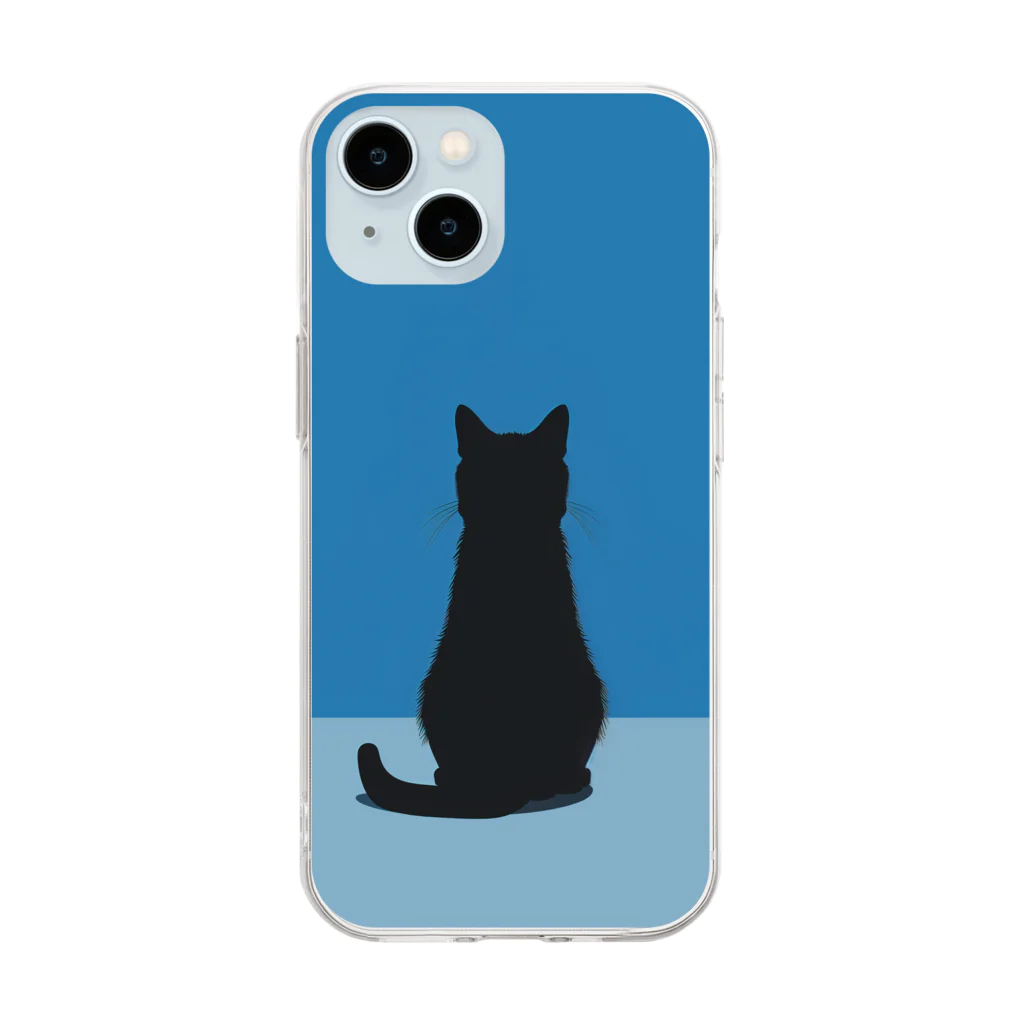 Wood Berries（森と幻想の館）のねこ、です。 Soft Clear Smartphone Case