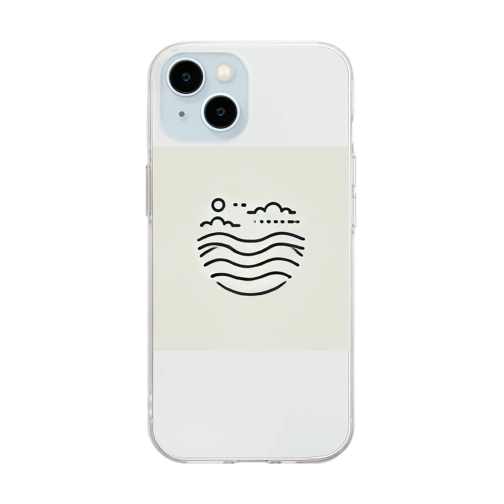 Goyaのリラックスウェーブ Soft Clear Smartphone Case